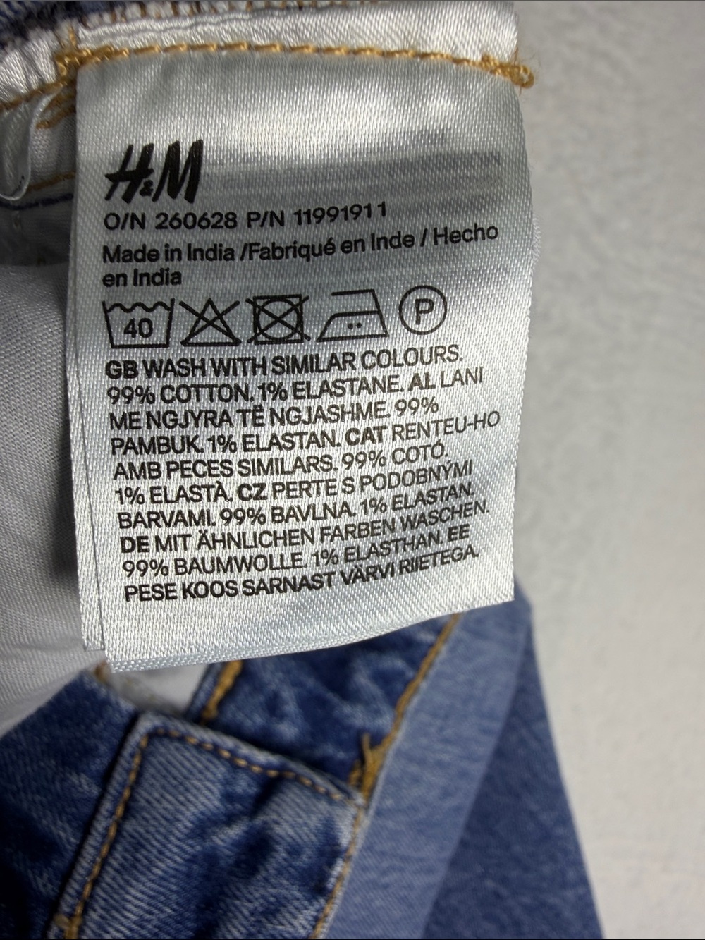 H&M &Denim Wide High-Waist Cropped Jeans - Blue - Picture 8 of 8